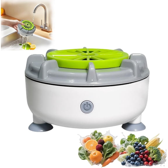 Qczoyp Efficient Portable Fruit and Vegetable Washers, Fruit and Vegetable Cleaning Machines, Water-Proof USB Automatic Washer Spinner Machine for Cleaning Fruits, Vegetables, Grain, Meat