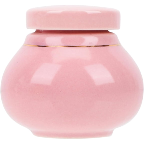 Qczoyp Leakproof Refillable Ceramic Storage Jar, Multipurpose Travel Cosmetic Cream Container for Chinese Medicine Powder Skincare Lotion Face Mask Personal Care(2.362.162.16 Inch)