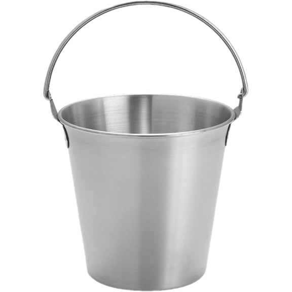 Qczoyp Mini Metal Serving Bucket, 4.3 x 4.1 x 3.1 inches Stainless Steel Small Bucket with Handle, Mini Container Pails for Party Favor, Succulent, Candy, Snack, Table Centerpieces (Silver)