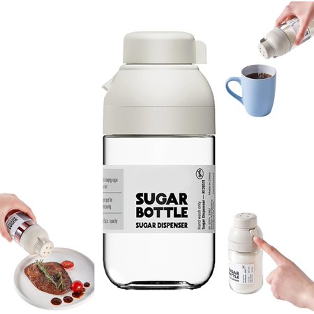 Qczoyp Multi-functional Dosing Salt Shaker, Adjustable Hole Seasoning Shaker, Salt Shaker Dispenser, Suitable for Dispensing Salt, Sugar, Pepper Dust and Moisture-proof Seasoning Shaker(8.4oz)