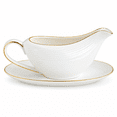 Qczoyp Porcelain Gravy Boat with Saucer, Ceramic Sauce Pitcher with ...