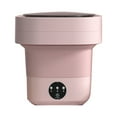 thumbnail image 1 of Qdahuk 6L Folding Dehydratable Small Mini Portable Purification Underwear Underwear Washing Machine Pink, 1 of 1