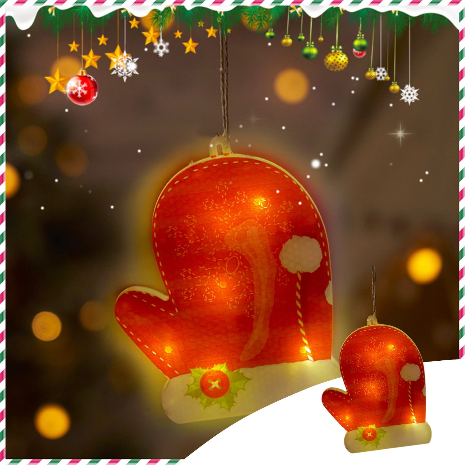 Qdahuk Christmas Window Decoration Lights Battery Operated Christmas