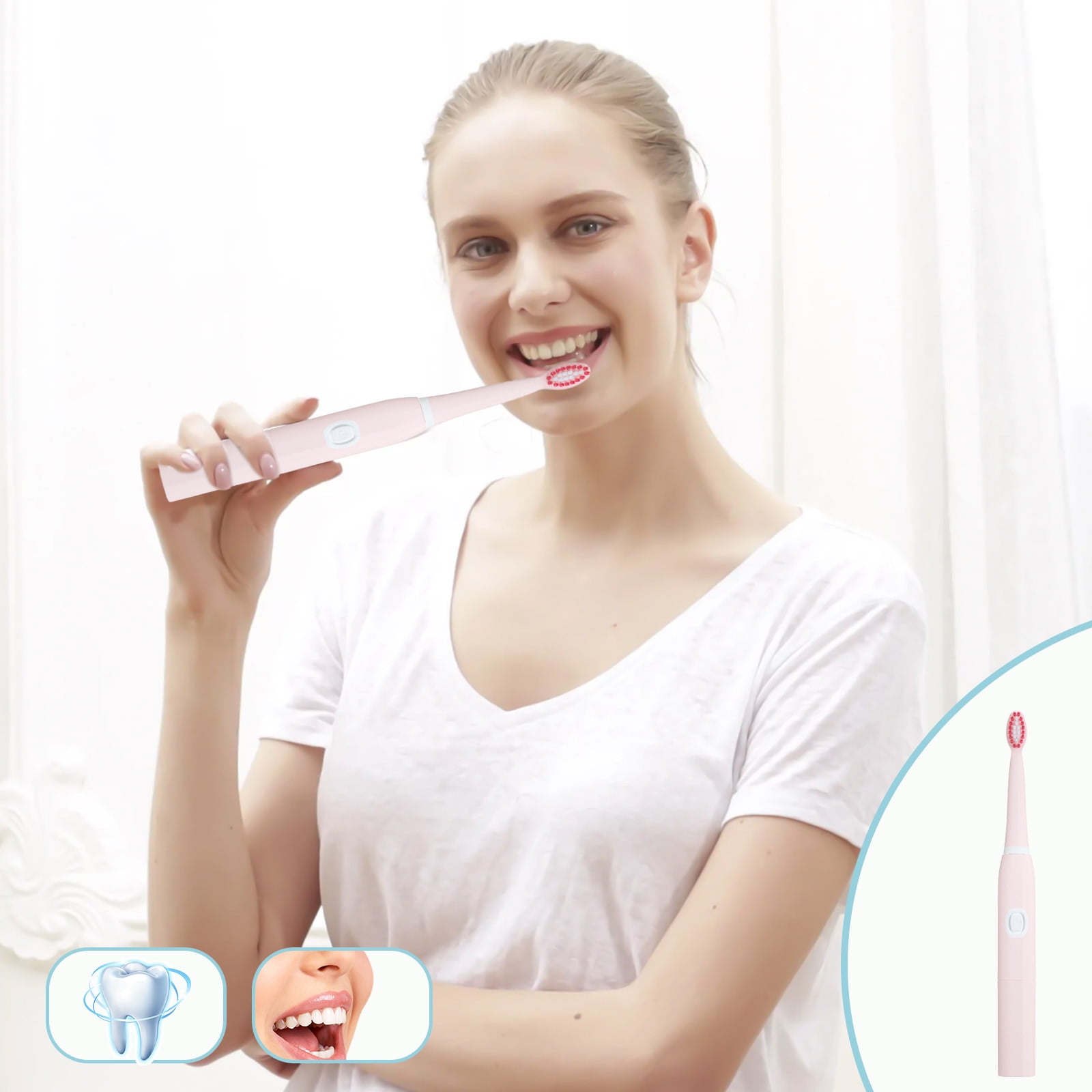 Qdahuk Electric Toothbrush,, Low Noise, Portable, Smart Timer Electric