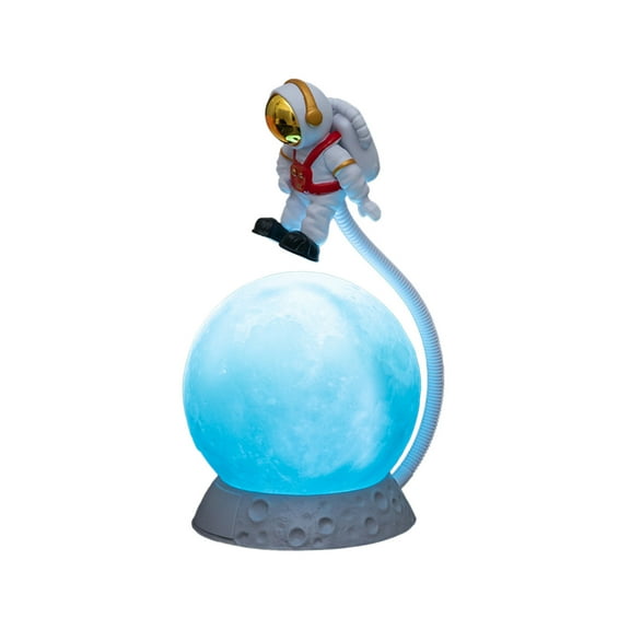 Qdahuk Lunar Astronaut Decoration Fashion Play Astronaut Desktop Decoration Small Night Lamp Graduation Birthday Gift Lamp Blue
