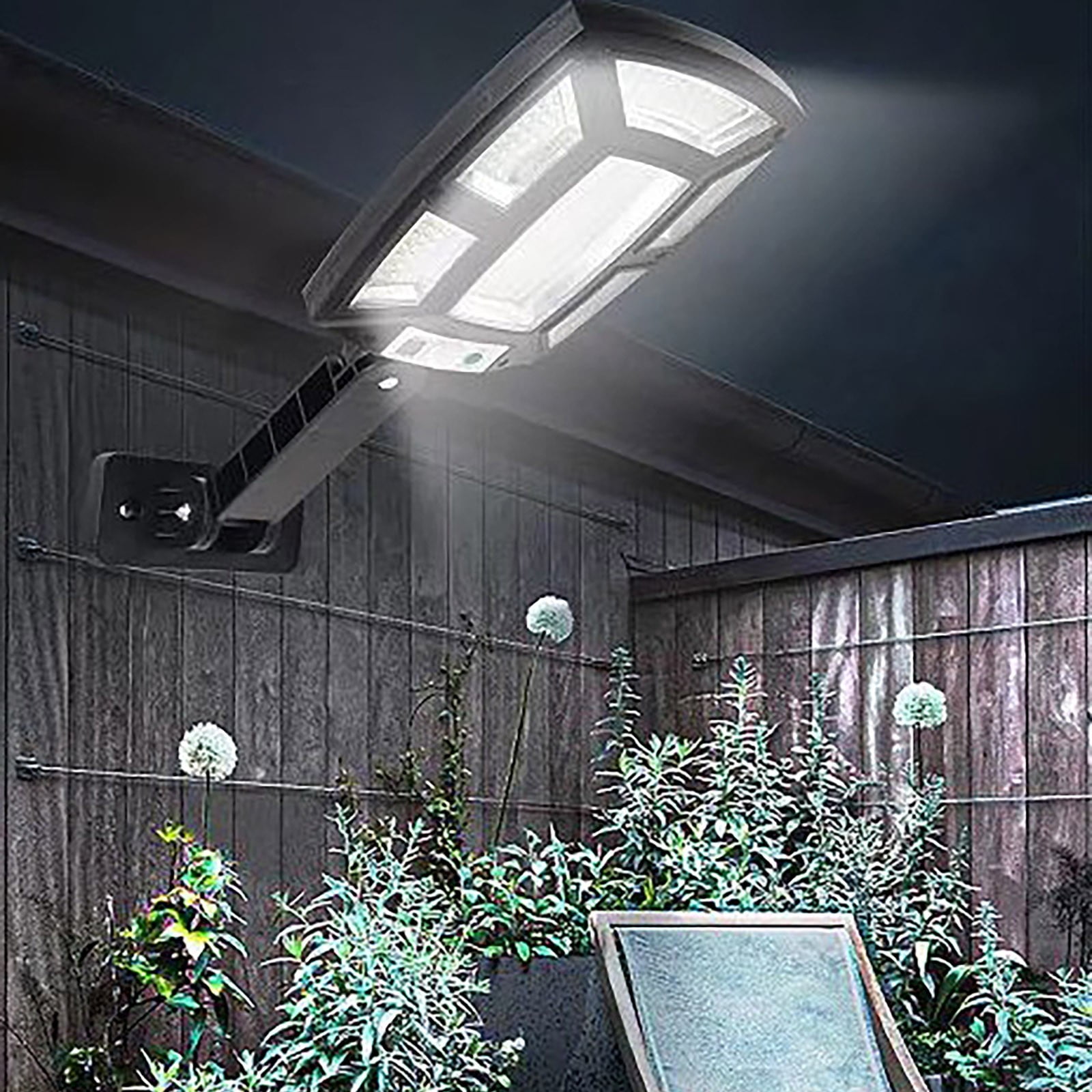 Qdahuk Solar Street Lights Outdoor Solar Parking Lights Wireless Motion 