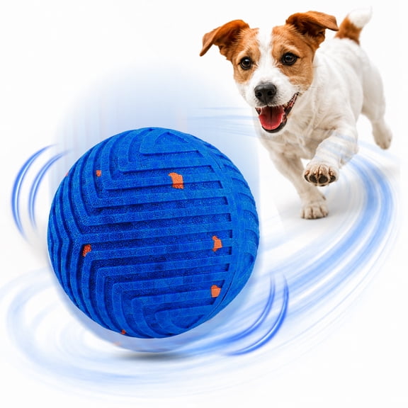 QDAN Interactive Dog Toys for Small Dogs, Automatic Smart Dog Toy Ball with 3 Modes, Self-Moving Bouncing Rolling Ball for Boredom Relief, Made with E-TPU Material, Blue