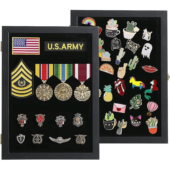 Qdiou Pin Display Case - 11x14 Pin Collection Display Case,Small,Black,1pc