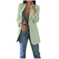 thumbnail image 1 of Qeaghou Flash Deals Blazers for Women Open Front Long Sleeve Work Office Jackets Lapel Button Loose Lightweigth Summer Casual Blazer, 1 of 6