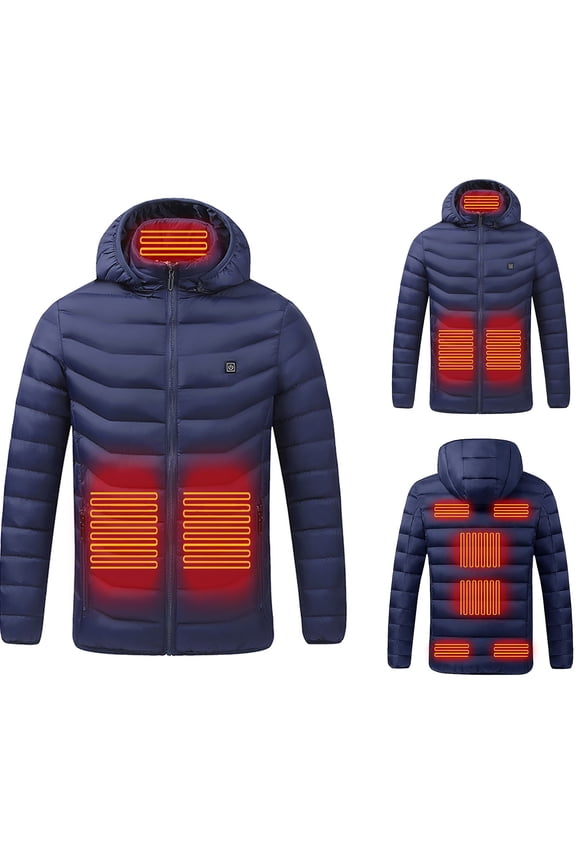 Heated Jackets For Men, Heated Jackets For Women 2025 Winter Windproof Multiple Heating Zone Lightweight Warm Heated Jacket