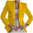 thumbnail image 1 of Qeaghou Savings Blazer for Women Fashion Open Front Lapel Blazers Casual Button down Long Sleeve Suit Jackets Work Office Jacket, 1 of 6