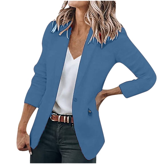 Qeaghou Savings Blazers for Women Business Casual Long Sleeve Blazer Jackets Lightweight Open Front Cardigan Jacket Work Office Suit