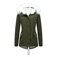 thumbnail image 1 of Qeaghou Winter Coats for Women Waterproof Windbreaker Fleece Lined Jackets Thicken Warm Sherpa Parka Heavyweight Military Jacket, 1 of 7