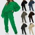 thumbnail image 1 of Qeaghou Womens 2 Pieces Velour Tracksuits Velvet Outfits Sweatsuits Jogging Sport Suits Crewneck Sweatshirts Sweatpants Sets Sales, 1 of 1