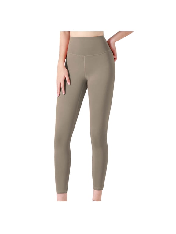 Womens 7/8 Leggings High Waist Tummy Control Petite Yoga Pants Comfy Stretch Workout Running Sameless Leggings