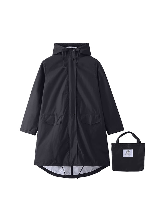 Womens Waterproof Rain Poncho Lightweight Reusable Hiking Hooded Rain Coat Travel Outdoor Hiking Activities Windbreaker Rain Jackets