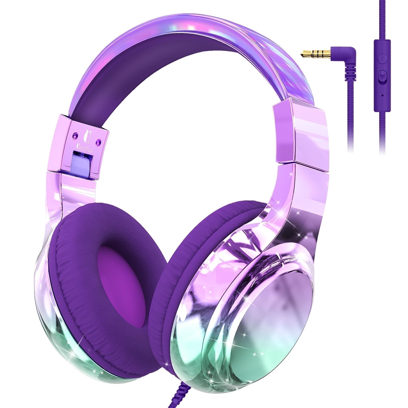 EarFun 3Packs Kids Headphones Wired With Microphone, 85/94dB Volume Limit Headphones