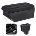 thumbnail image 1 of Qeeadeea Armrest Box For Honda BR-V 2015-2019 Car Interior Center Consoles Storage Box Arm Rest Organizer With USB Ports-Black Large 7 USB, 1 of 7