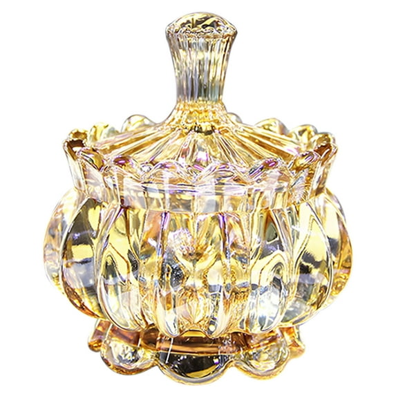 Qeeadeea Candy Bowl With Lid, Candy Jar For Office Desk, Candy Jar With Lid, Decorative Glass Jars With Lids-amber-150ml/5.3oz