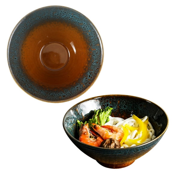Qeeadeea Ceramic Ramen Bowls Set Of 2, Colorful Large Soup Bowls, Pasta Salad Bowls Large Serving Bowls Porcelain-green and red-1000ml 35oz