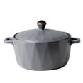 thumbnail image 1 of Qeeadeea Ceramic Round Casserole Dishes With Lids Oven Proof, Ceramic Cooking Pans Handle With Lid-gray- 55oz 1600ml, 1 of 7