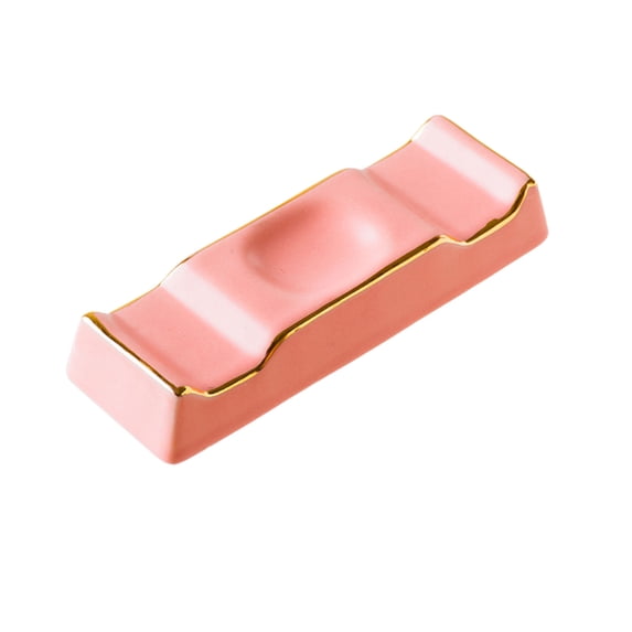 Qeeadeea/Colorful Ceramic Chopstick Holders, Vegetables Shape Chopstick Rests, Dinner Chopstick Stand For Home Decoration, Restaurant, Table Decoration-pink-10x3.2x1.7cm