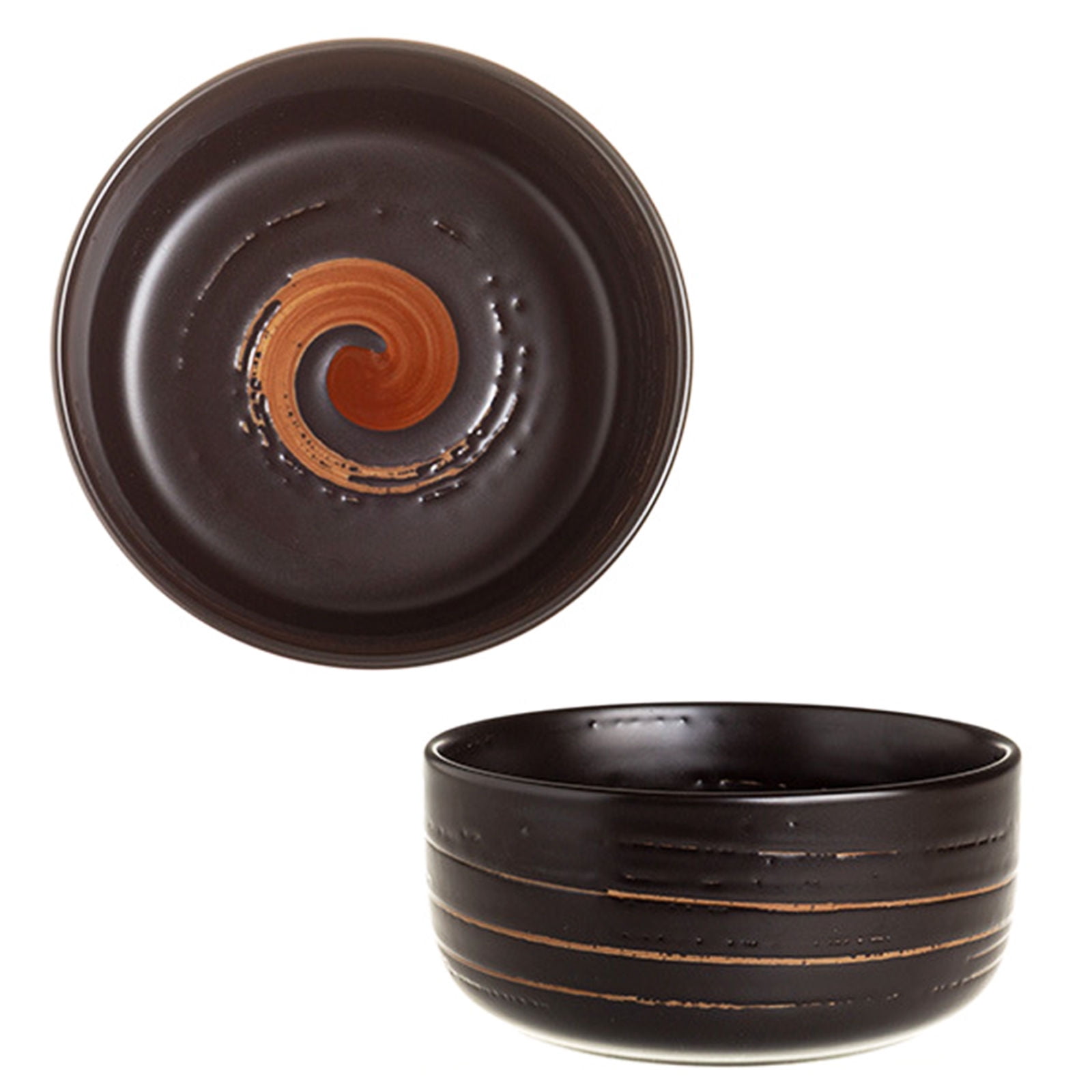 Qeeadeea Colorful Ceramic Ramen Bowls Set Of 2, 6inch Porcelain Soup