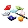 thumbnail image 1 of Qeeadeea/Colourful Small Conch Chopstick Holders, Porcelain Chopstick Rests, Chopsticks Stand For Forks Spoons Knives Dinner-conch-set of 7, 1 of 9