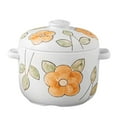 thumbnail image 1 of Qeeadeea Onion Soup Bowl With Lid And Handle, Ceramic Soup Bowl, Microwave Bowl Oven Safe.-yellow and flowers-500ml, 1 of 7