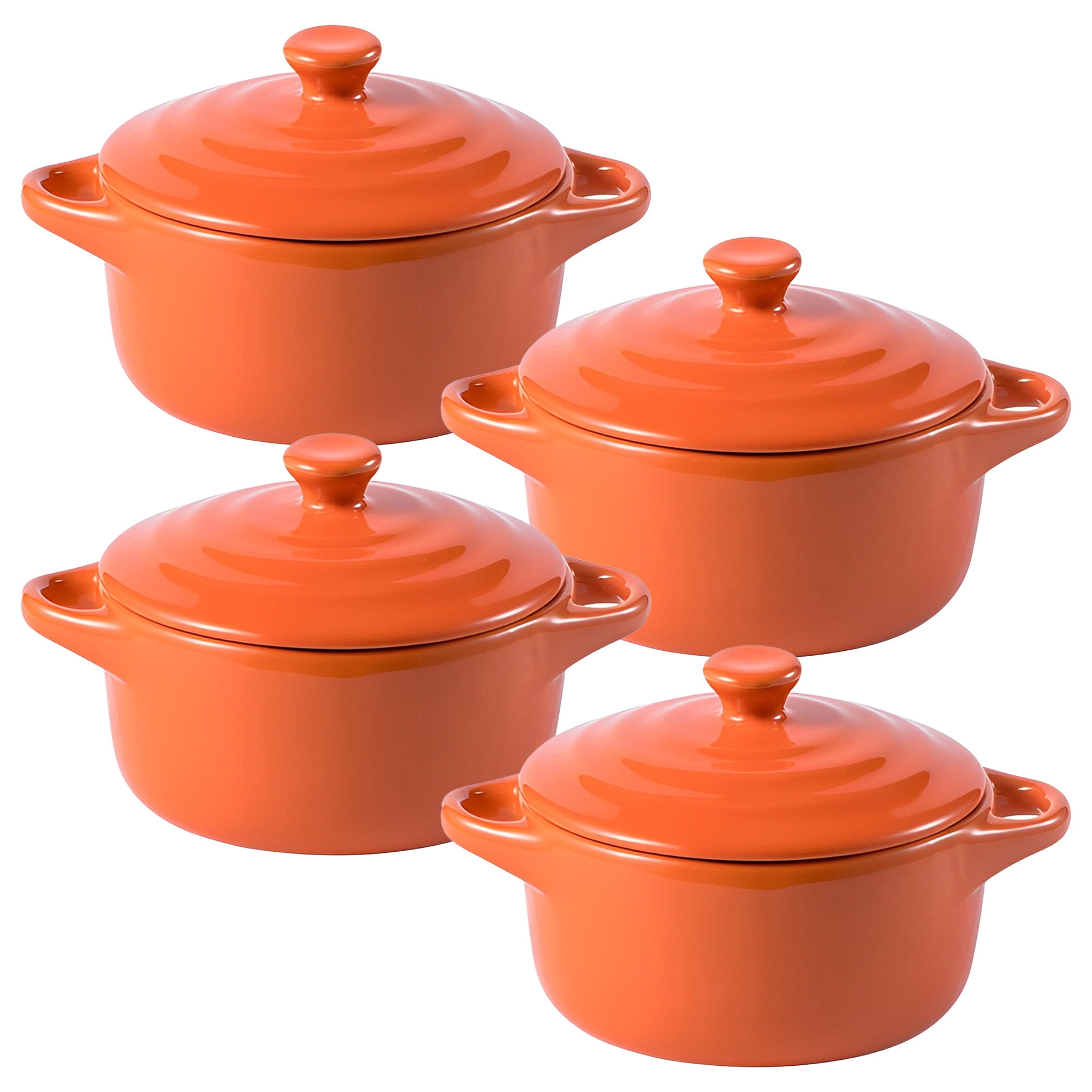 Qeeadeea Ramekins With Lid, Creme Brulee Ramekins, 10oz, Souffle Dish