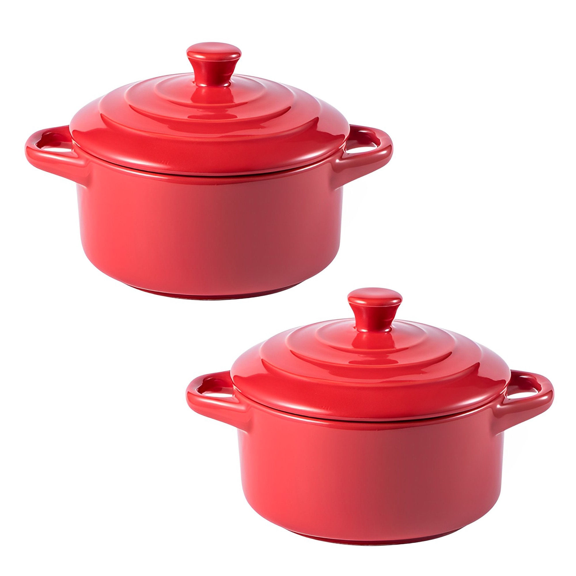 Qeeadeea Ramekins With Lid, Creme Brulee Ramekins, 10oz, Souffle Dish