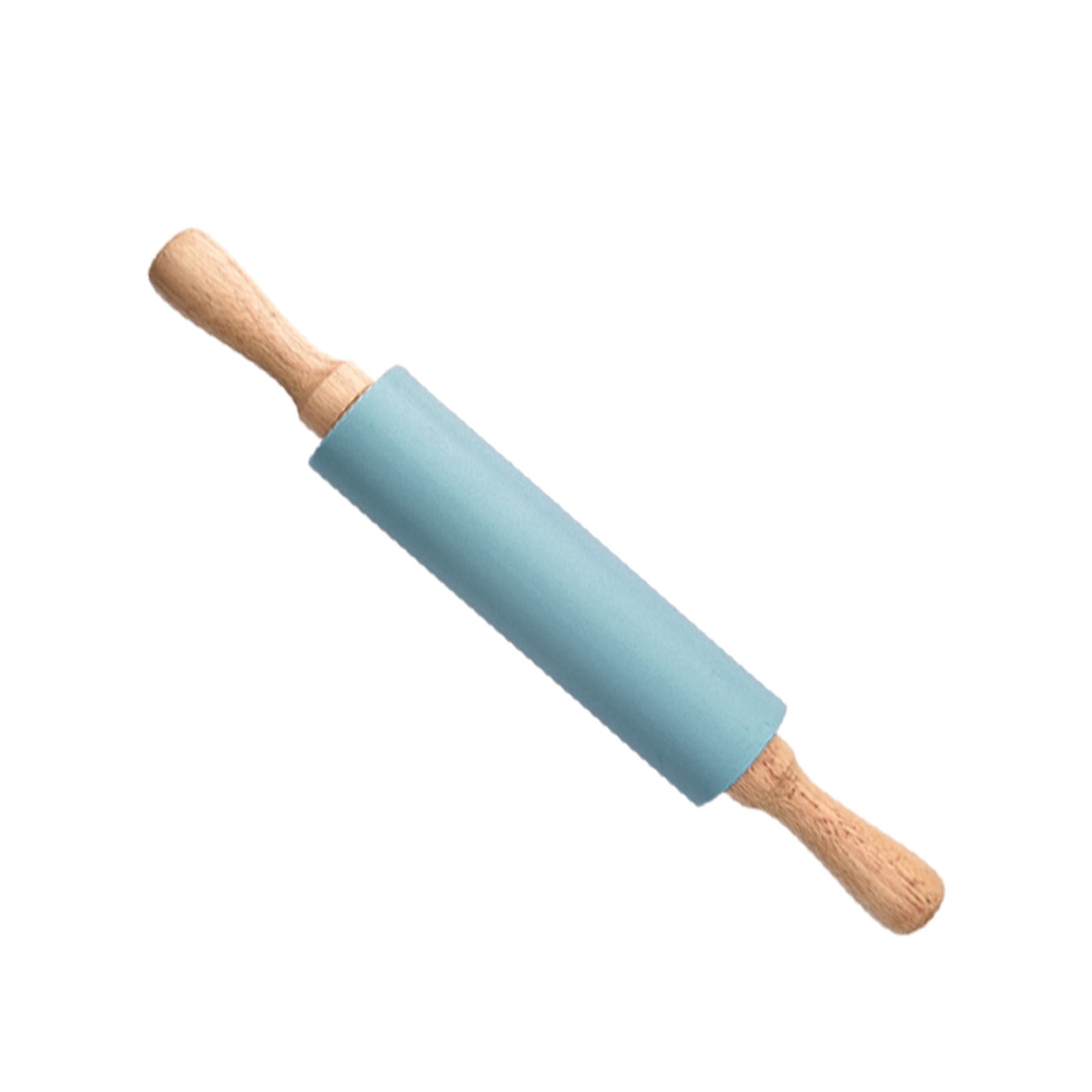 Small T-Type Wooden Rolling Pin - 12cm Roller, 16.5cm Handle, Non-Stick For Dough & Pizza