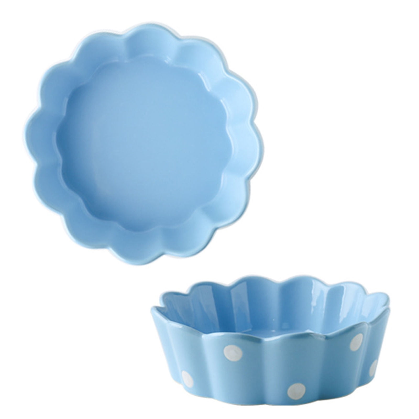 Qeeadeea Small Round Baking Dish Set Of 2, Colorful Ceramic Pie Pan