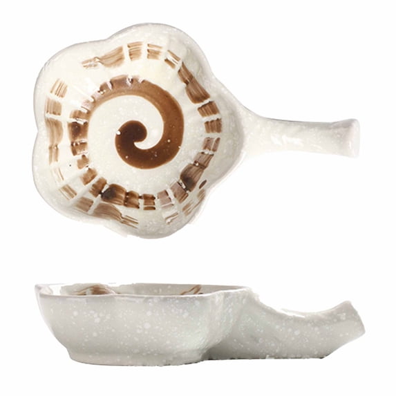 Qeeadeea Soy Sauce Dish Set, Small Bowls For Side Dishes, Small Condiment Bowls, Dipping Bowls, Floral Pattern Dip Bowls For Dessert, Snack-C-Set of 4