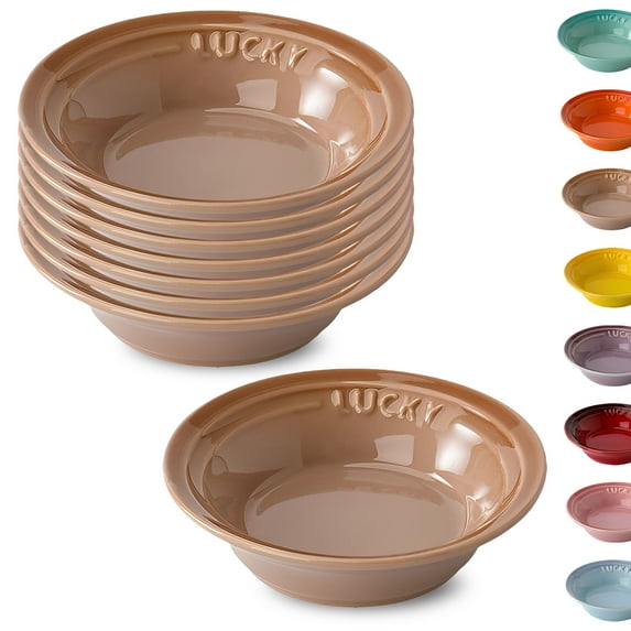 Qeeadeea Soy Sauce Dish Set, Small Bowls For Side Dishes, Small Condiment Bowls, Dipping Bowls, Floral Pattern Dip Bowls For Dessert, Snack-I-Set of 8