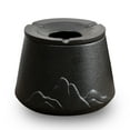 thumbnail image 1 of Qeeadeea Vintage Ashtray With Lid, Ceramic Ashtray Windproof, Small Decorative Ashtray For Cigarettes Outdoor, Cigar Ashtrays-black-11.5x11.5x8.5cm, 1 of 7