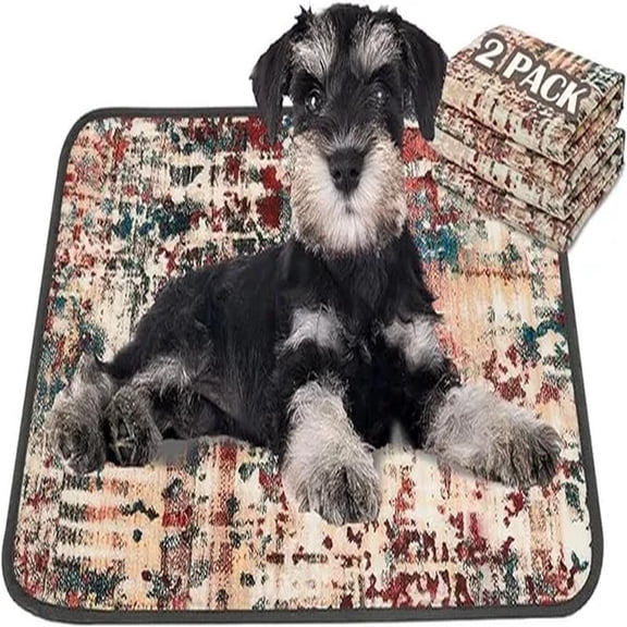 Qeils Washable Pee Pads for Dogs, Reusable Puppy Pads Super Absorbent Leakproof Dog Training Pads, Non-Slip Potty Pads for Floor, Crate, Couch, Whelping Pads Litter Mat Puppy Supplies