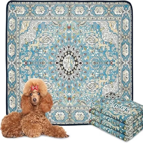 Qeils Washable Pee Pads for Dogs, Reusable Puppy Pads Super Absorbent Leakproof Dog Training Pads, Non-Slip Potty Pads for Floor, Crate, Couch, Whelping Pads Litter Mat Pet Supplies