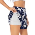 thumbnail image 1 of Qekee Angry Shark for 2 in 1 Flowy Running Shorts for Women High Waisted Gym Tennis Shorts Double Layer Shorts with Pocket, 1 of 9