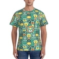 thumbnail image 1 of Qekee Animals with Leaf Classic Fit T-Shirt Men's Shirt Men's Tight Short Sleeves for Exercise, Running, Mountaineering - Animals with Leaf, 1 of 9