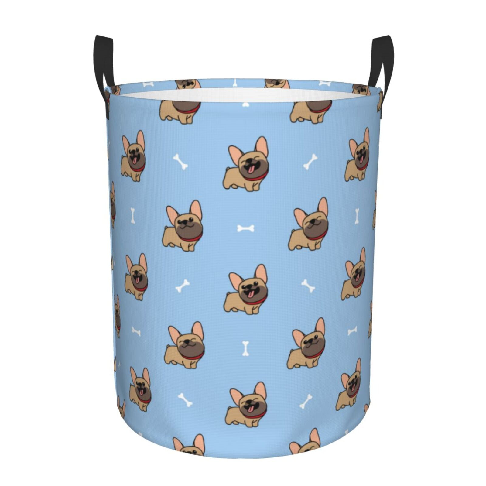 Plaid Bulldog Paw Quilted Laundry Basket NCU0HNH136