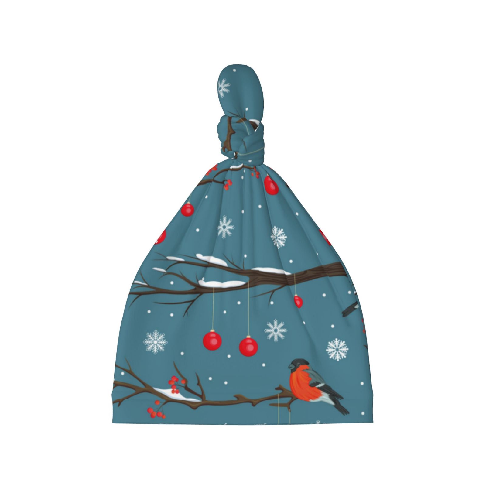 Qekee Bullfinches Branches And Balls Print Newborn Baby Hospital Hat