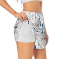 thumbnail image 1 of Qekee Butterfly for 2 in 1 Flowy Running Shorts for Women High Waisted Gym Tennis Shorts Double Layer Shorts with Pocket, 1 of 9