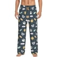 thumbnail image 1 of Qekee Cartoon Animals Men's Straigh Pajama Pant, 1 of 9