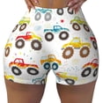 thumbnail image 1 of Qekee Cartoon Monster Trucks Women Workout Shorts, Sports shorts, Scrunch Butt Lifting Gym Shorts, Breathable Soft - Small, 1 of 9