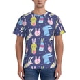 thumbnail image 1 of Qekee Cartoon Rabbit Classic Fit T-Shirt Men's Shirt Men's Tight Short Sleeves for Exercise, Running, Mountaineering - Cartoon Rabbit, 1 of 9