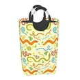 Qekee Cartoon Snake8 Print Laundry Basket, Laundry Hamper, Collapsible