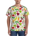 thumbnail image 1 of Qekee Cartoon Vegetables Classic Fit T-Shirt Men's Shirt Men's Tight Short Sleeves for Exercise, Running, Mountaineering - Cartoon Vegetables, 1 of 9