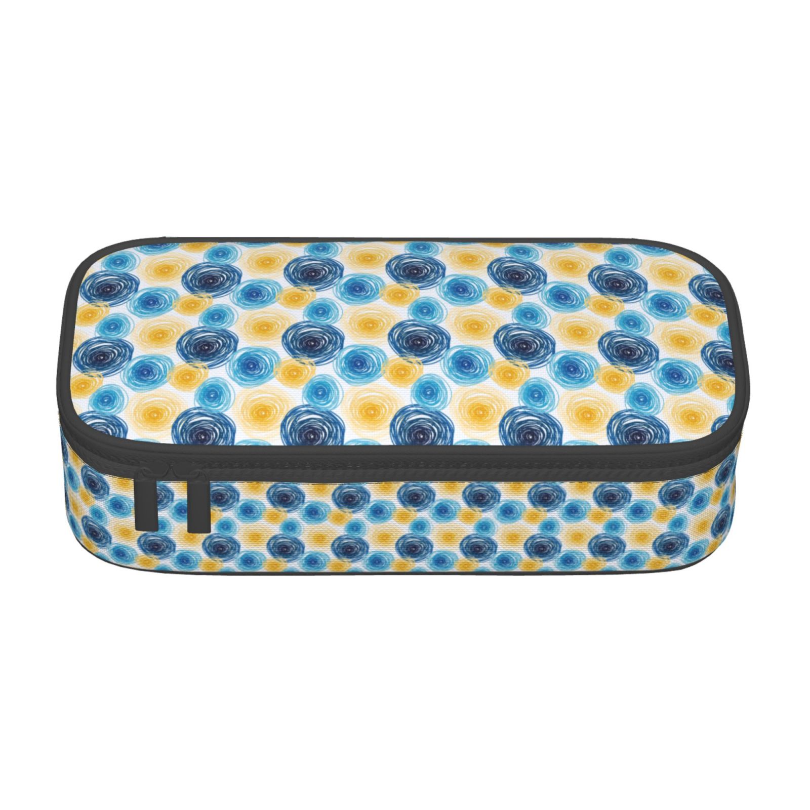 Qekee Circular print Large Pencil Case, Aesthetic Pen Pouch with Big ...