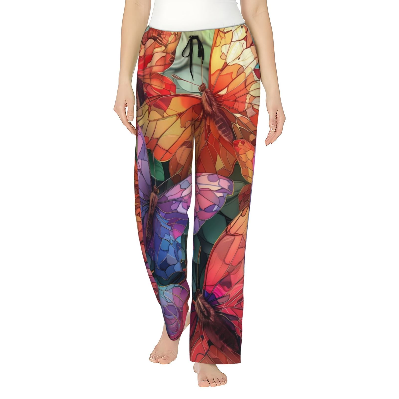 Hand embroidered kites lounge pants